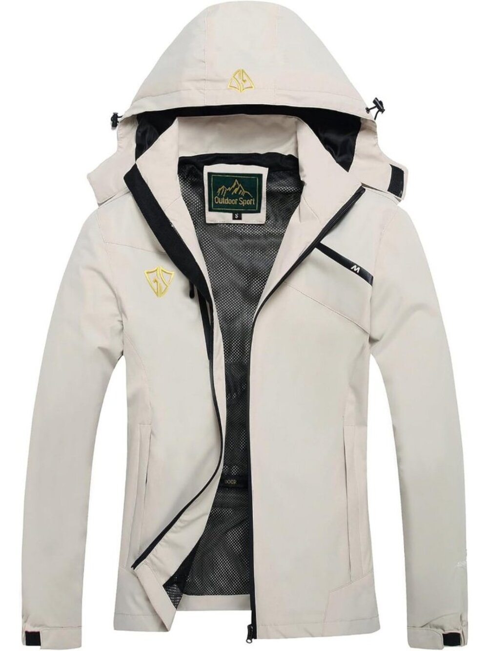 Lightweight Waterproof Rain Jacket for Women, Packable Windbreaker with Hood